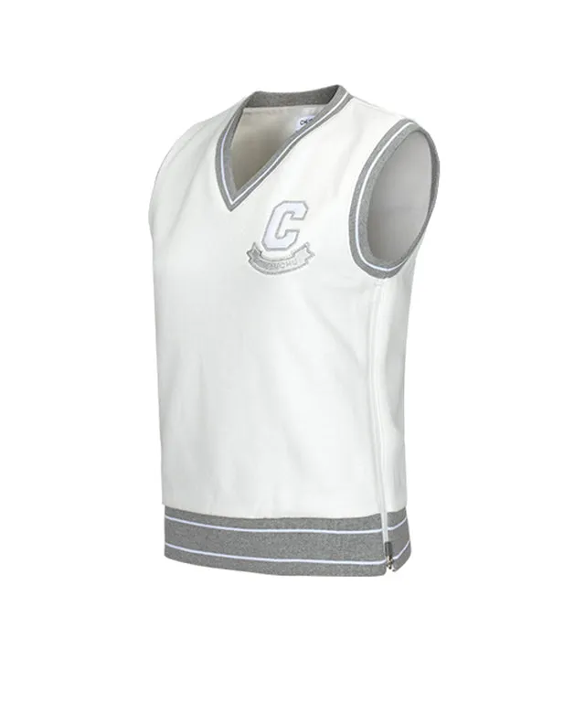 CHUCUCHU Songchi Skull Logo Vest - White